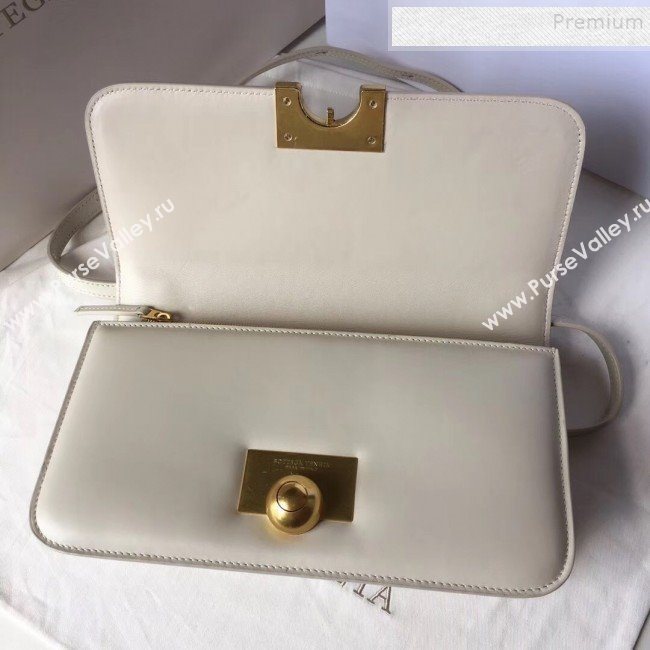 Bottega Veneta Medium Smooth Calfskin BV Classic Ronde Shoulder Bag White 2019 (WT-9101846)