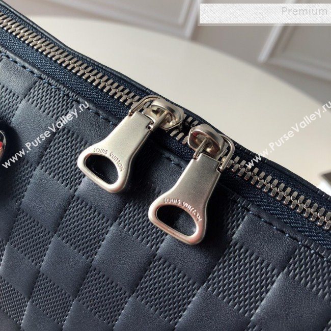 Louis Vuitton Avenue Soft Damier Leather Briefcase Top Handle Bag N41020 Dark Blue 2019 (KD-9101773)