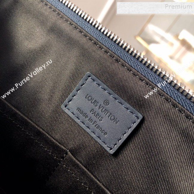 Louis Vuitton Avenue Soft Damier Leather Briefcase Top Handle Bag N41020 Dark Blue 2019 (KD-9101773)
