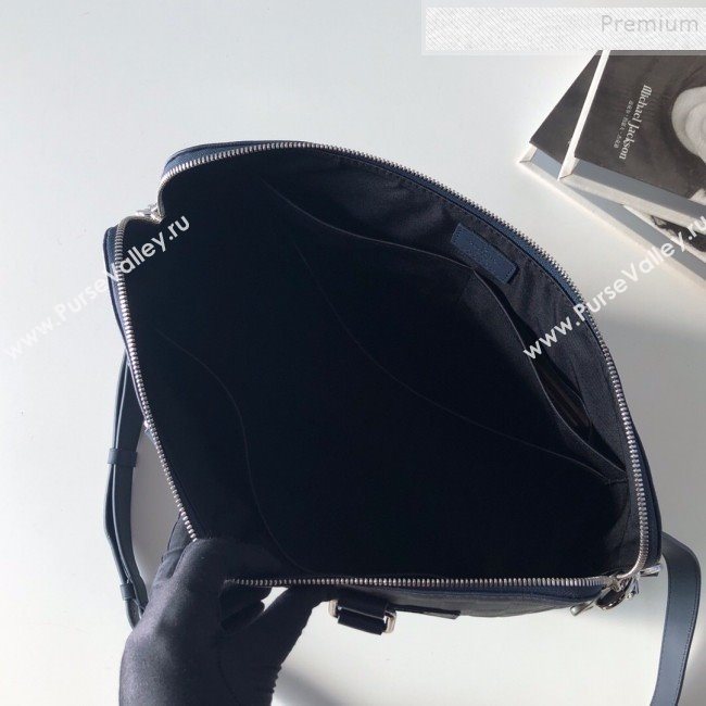 Louis Vuitton Avenue Soft Damier Leather Briefcase Top Handle Bag N41020 Dark Blue 2019 (KD-9101773)