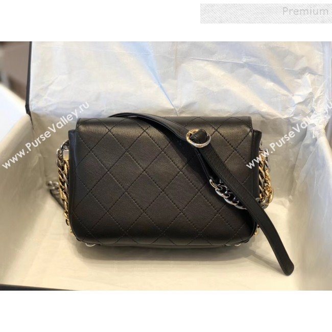 Chanel Quilted Calfskin Flap Bag AS0413 Black 2019 (SMJD-9102207)