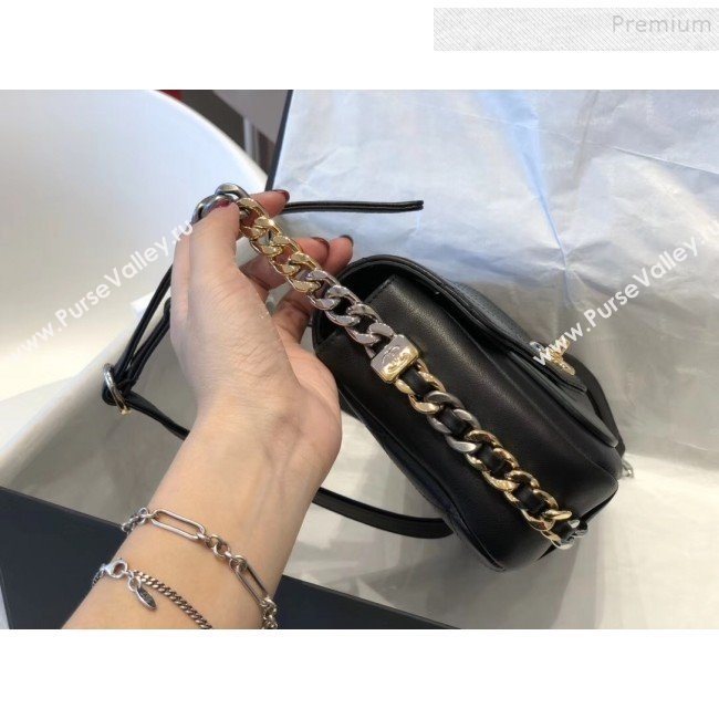 Chanel Quilted Calfskin Flap Bag AS0413 Black 2019 (SMJD-9102207)