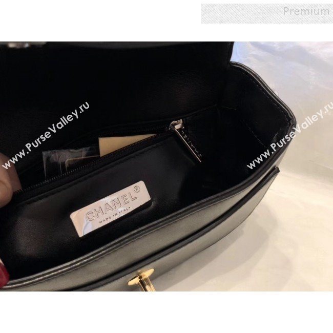 Chanel Quilted Calfskin Flap Bag AS0413 Black 2019 (SMJD-9102207)