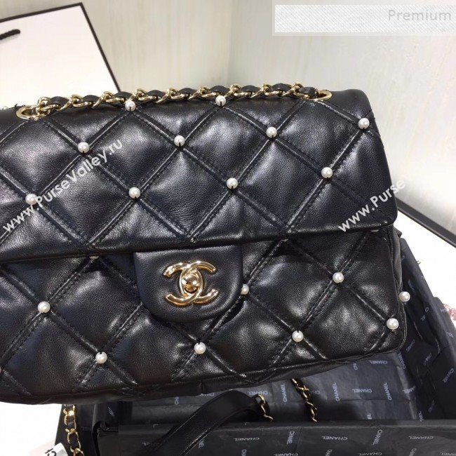 Chanel Quilted Pearl Lambskin Flap Bag AS1202 Black 2019 (KAIS-9102210)