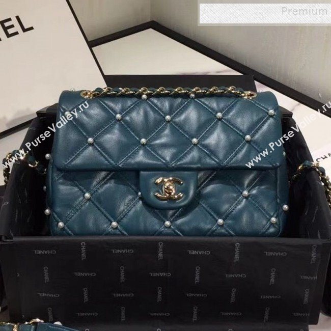 Chanel Quilted Pearl Lambskin Flap Bag AS1202 Green 2019 (KAIS-9102213)
