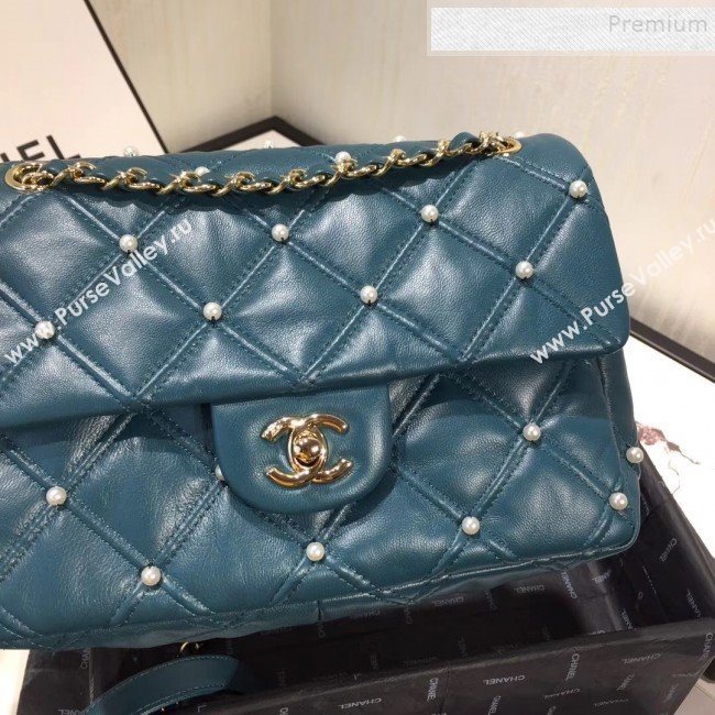 Chanel Quilted Pearl Lambskin Flap Bag AS1202 Green 2019 (KAIS-9102213)