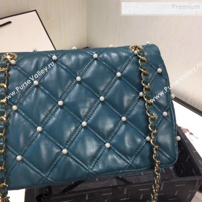 Chanel Quilted Pearl Lambskin Flap Bag AS1202 Green 2019 (KAIS-9102213)