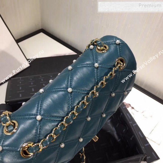 Chanel Quilted Pearl Lambskin Flap Bag AS1202 Green 2019 (KAIS-9102213)
