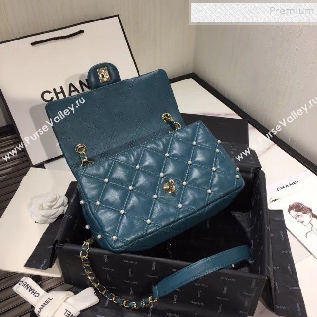 Chanel Quilted Pearl Lambskin Flap Bag AS1202 Green 2019 (KAIS-9102213)