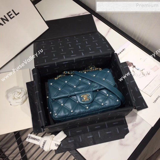 Chanel Quilted Pearl Lambskin Flap Bag AS1202 Green 2019 (KAIS-9102213)