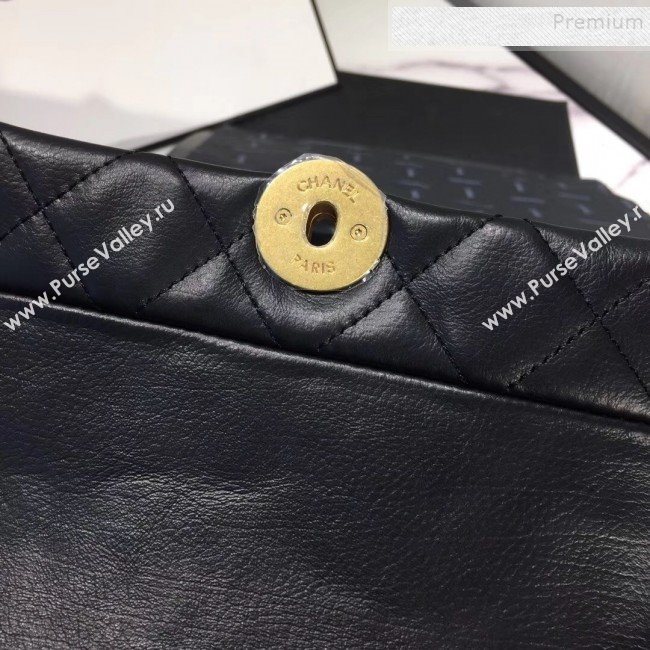 Chanel Quilted Leather Pearl Trim Small Flap Bag AS1170 Black 2019 (KAIS-9102214)