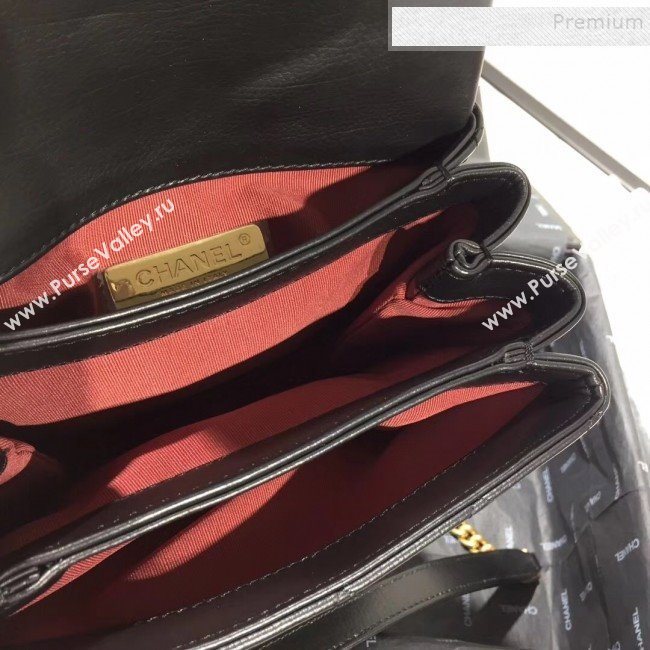 Chanel Quilted Leather Pearl Trim Small Flap Bag AS1170 Black 2019 (KAIS-9102214)