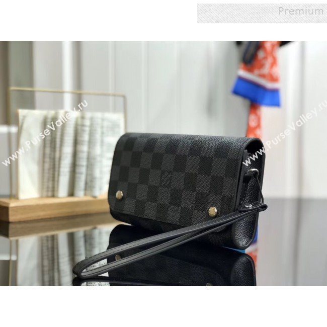 Louis Vuitton Kasai Damier Graphite Canvas Clutch N58080 2019 (HAIT-9102242)