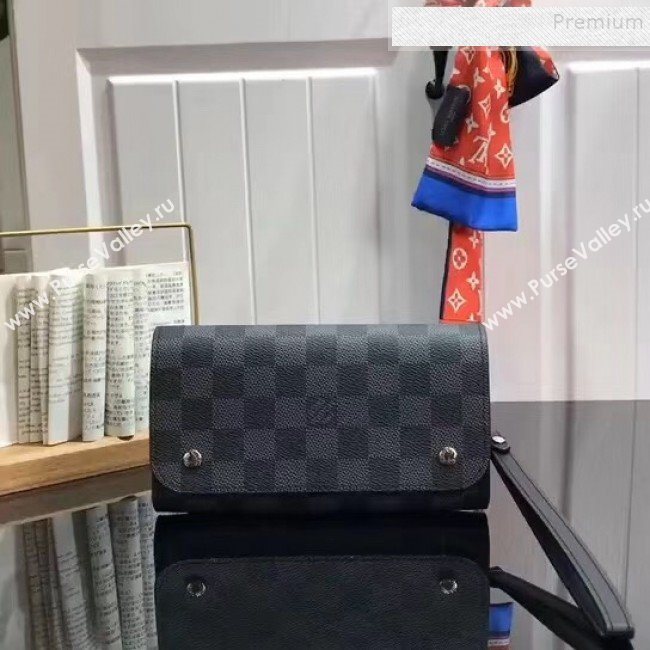 Louis Vuitton Kasai Damier Graphite Canvas Clutch N58080 2019 (HAIT-9102242)