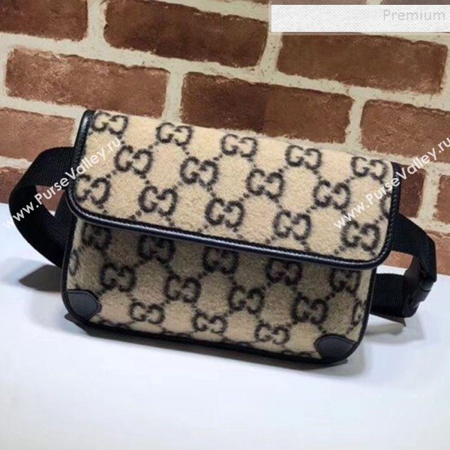 Gucci GG Wool Belt bag 598181 Beige 2019 (DLH-9102314)