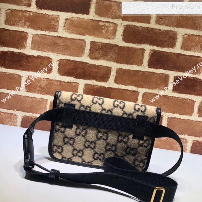 Gucci GG Wool Belt bag 598181 Beige 2019 (DLH-9102314)