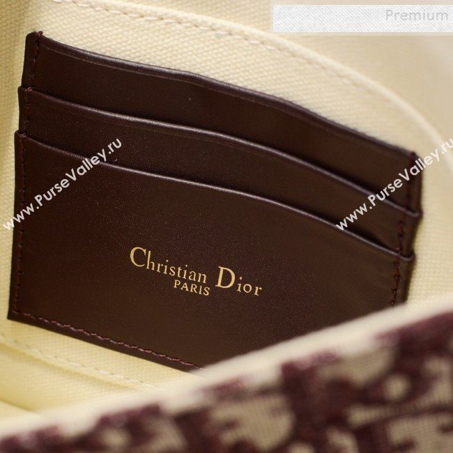Dior Oblique Canvas Flap Clutch Burgundy 2019 (BINF-9102403)