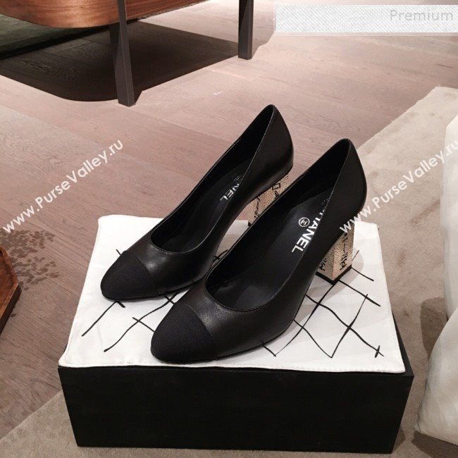 Chanel Lambskin Metal High-Heel Pumps G34905 Black 2019 (HQG-9102535)