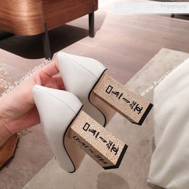 Chanel Lambskin Metal High-Heel Pumps G34905 White 2019 (HQG-9102536)