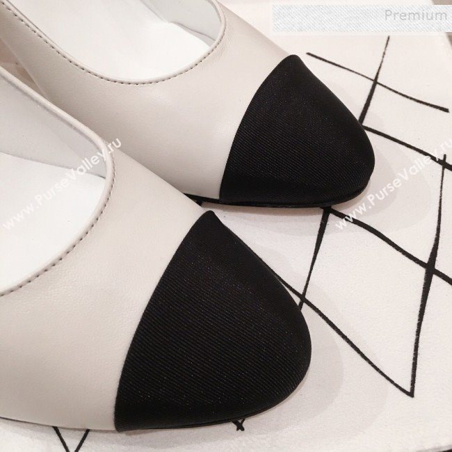 Chanel Lambskin Metal High-Heel Pumps G34905 White 2019 (HQG-9102536)