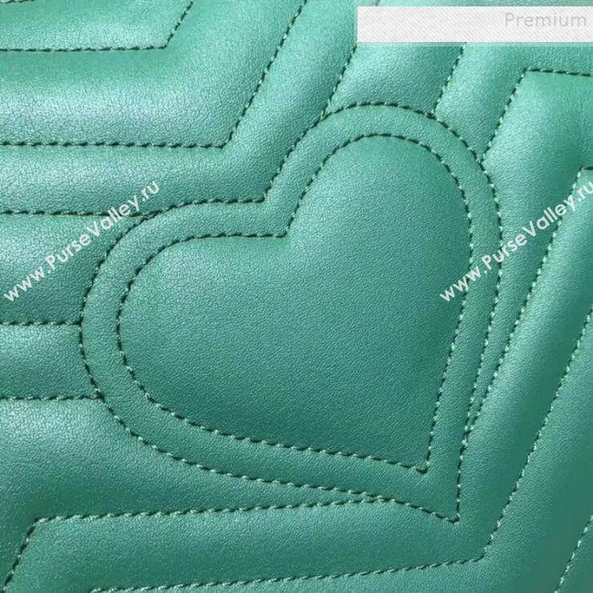 Gucci GG Marmont Medium Matelassé Shoulder Bag 443496 Green (DLH-9101855)