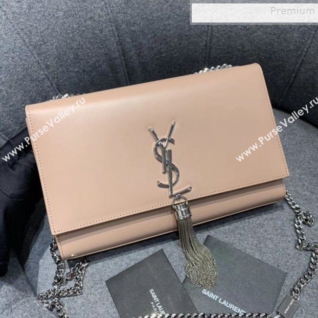 Saint Laurent Kate Medium with Tassel in Smooth Leather 354119 Nude (JUND-9102919)