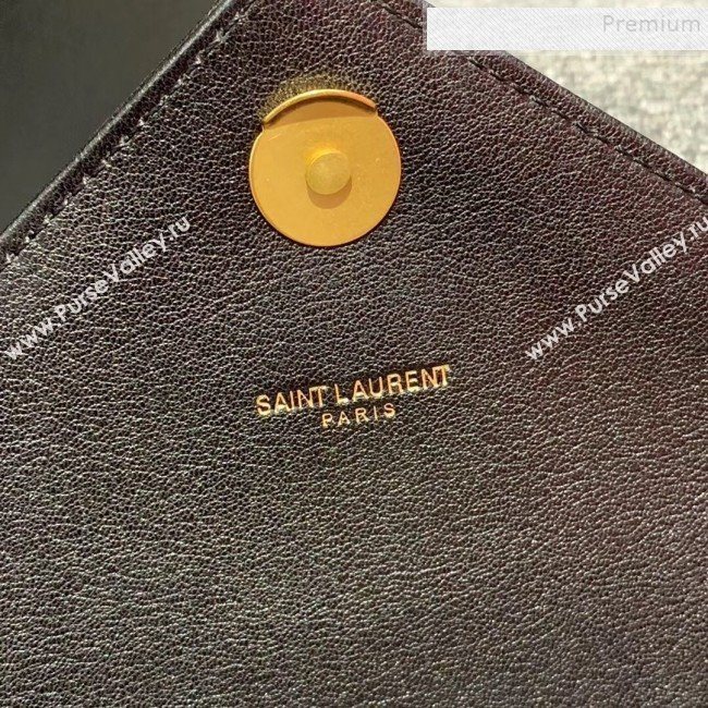 Saint Laurent Medium Monogram College Bag in Vintage Leather 428056 Black/Gold (JUND-9102920)
