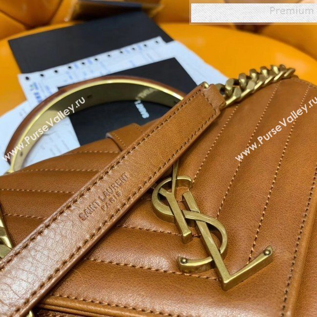 Saint Laurent Medium Monogram College Bag 500839 Brown/Gold (JUND-9102922)