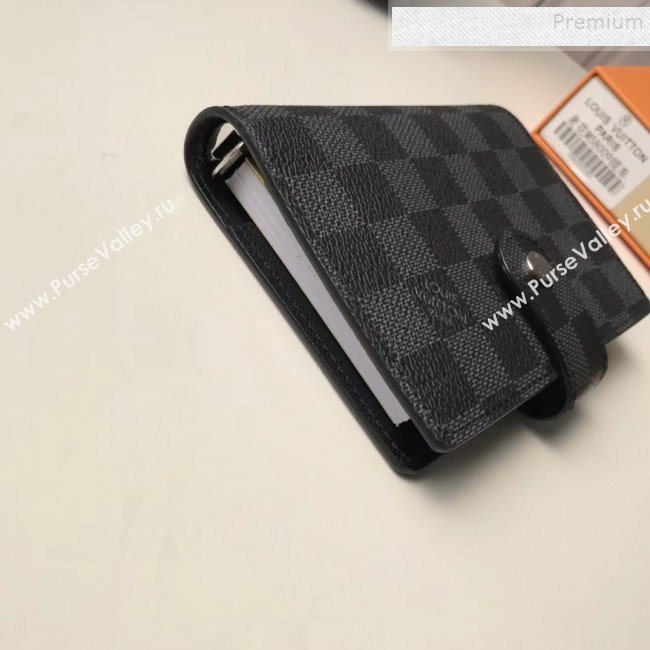 Louis Vuitton Damier Graphite Canvas Small Ring Agenda Book Cover R20005 04 2019 (YILU-9103141)