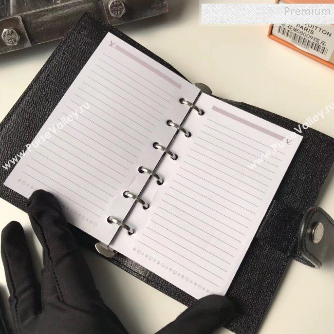 Louis Vuitton Damier Graphite Canvas Small Ring Agenda Book Cover R20005 04 2019 (YILU-9103141)