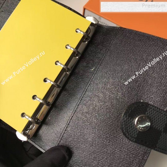 Louis Vuitton Damier Graphite Canvas Small Ring Agenda Book Cover R20005 04 2019 (YILU-9103141)