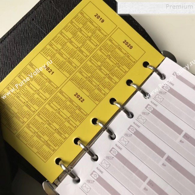 Louis Vuitton Damier Graphite Canvas Small Ring Agenda Book Cover R20005 04 2019 (YILU-9103141)