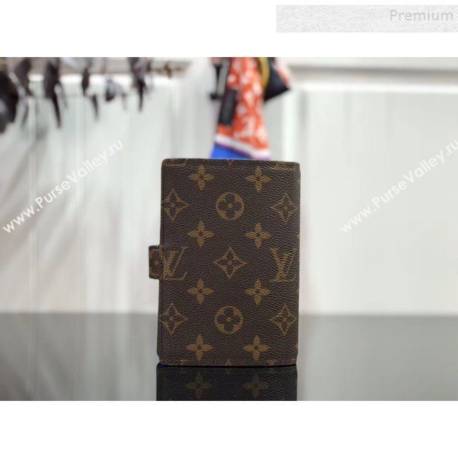 Louis Vuitton Monogram Canvas Print Small Ring Agenda Book Cover R20005 Blue 06 2019 (YILU-9103143)