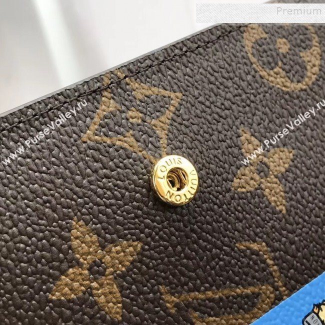 Louis Vuitton Monogram Canvas Print Small Ring Agenda Book Cover R20005 Blue 06 2019 (YILU-9103143)