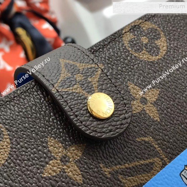 Louis Vuitton Monogram Canvas Print Small Ring Agenda Book Cover R20005 Blue 06 2019 (YILU-9103143)