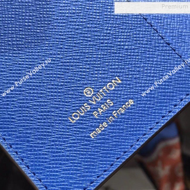 Louis Vuitton Monogram Canvas Print Small Ring Agenda Book Cover R20005 Blue 06 2019 (YILU-9103143)