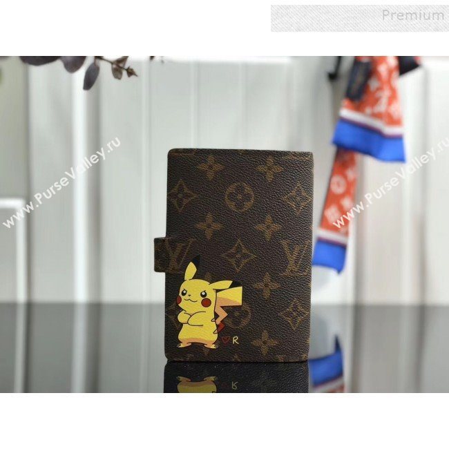 Louis Vuitton Monogram Canvas Pikachu Print Small Ring Agenda Book Cover R20005 07 2019 (YILU-9103144)