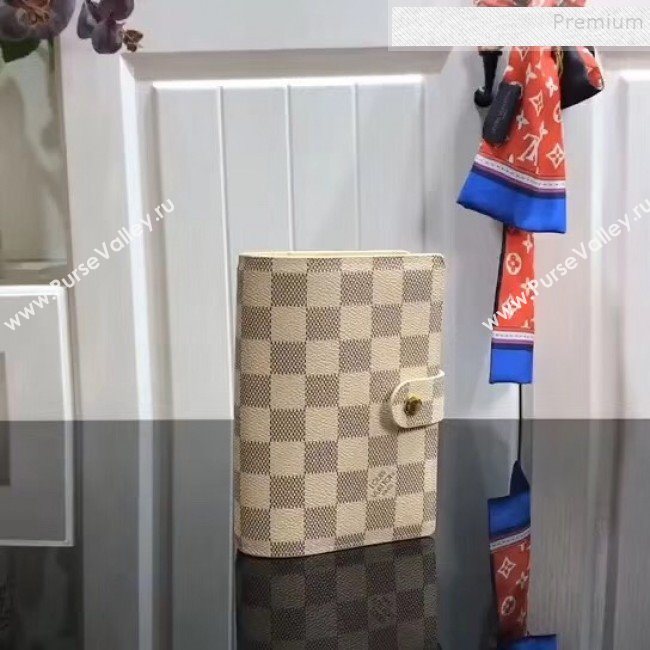 Louis Vuitton Damier Azur Canvas Small Ring Agenda Book Cover R20706 08 2019 (YILU-9103145)