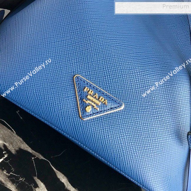 Prada Saffiano Leather Bucket Bag 1BE032 Blue 2019 (PYZ-9102416)
