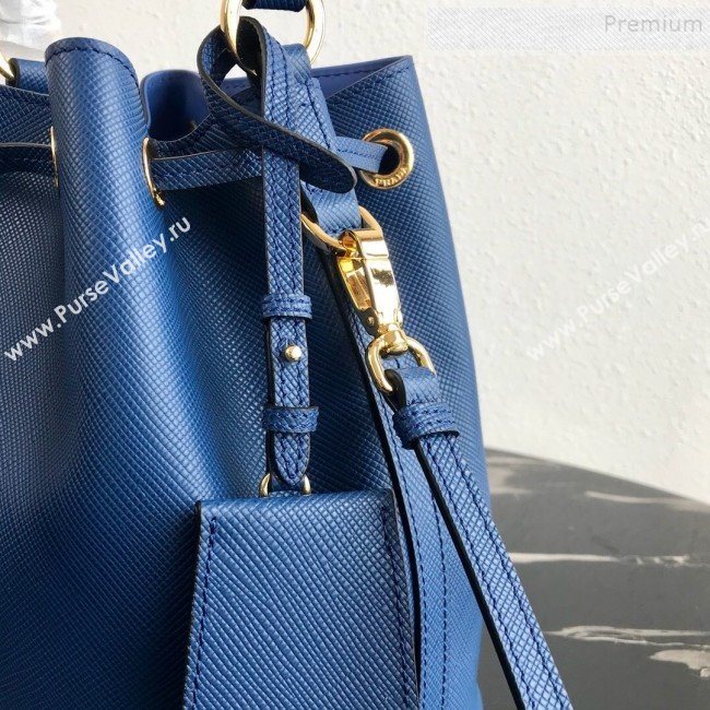 Prada Saffiano Leather Bucket Bag 1BE032 Blue 2019 (PYZ-9102416)