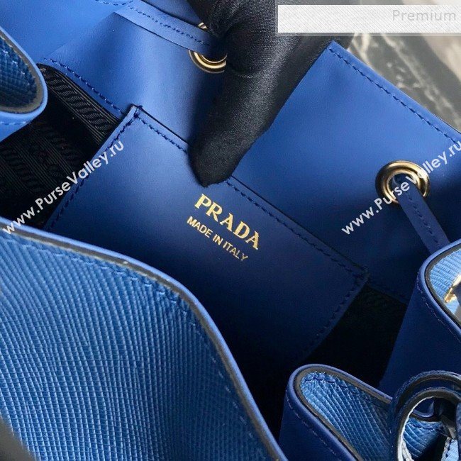 Prada Saffiano Leather Bucket Bag 1BE032 Blue 2019 (PYZ-9102416)