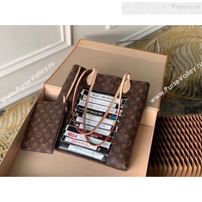 Louis Vuitton Movie Stripes Print Monogram Cnavas Tote M49996 Coffee 2019 (KD-9102837)