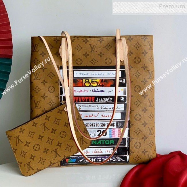 Louis Vuitton Movie Stripes Print Monogram Cnavas Tote M49996 Yellow 2019 (KD-9102836)