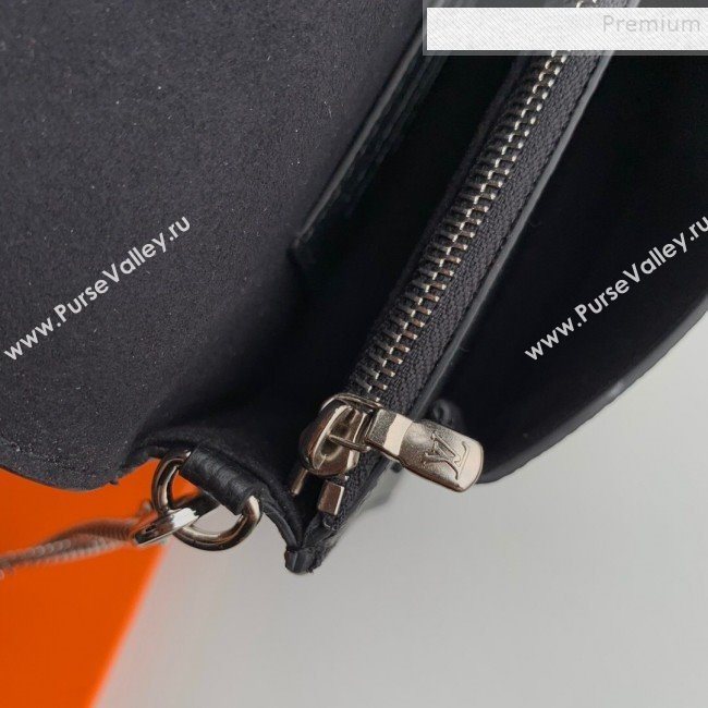 Louis Vuitton Mylockme Chain Pochette Pythonskin Calfskin Top Handle Shoulder Bag N97000 Black/White 2019 (KD-9102840)