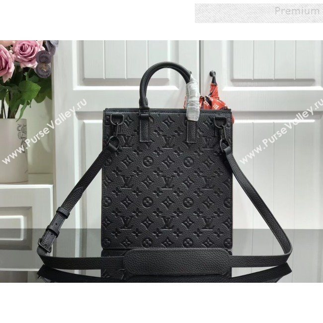 Louis Vuitton Mens Monogram Embossed Leather Runaway Tote Bag M44476 Black 2019 (HAIT-9102841)