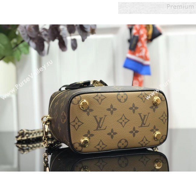 Louis Vuitton Monogram Canvas Flap Cosmetic Top Handle Bag M42264 Coffee 2019 (HAIT-9102846)