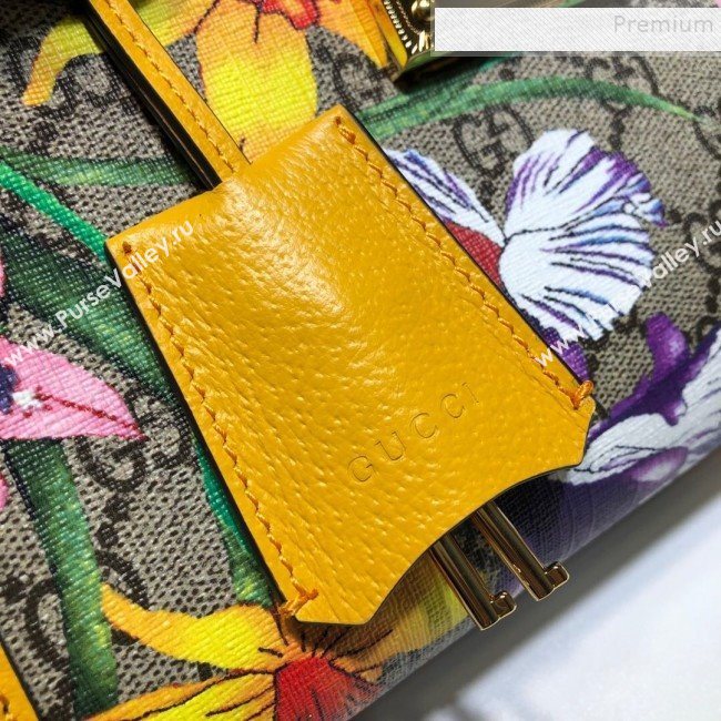 Gucci Padlock GG Flora Small Shoulder Bag 498156 Yellow 2019 (DLH-9102929)