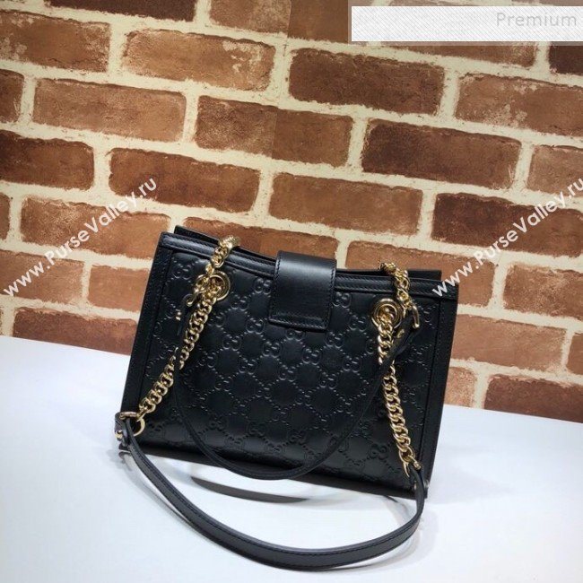 Gucci Padlock Signature Small Shoulder Bag 498156 Black 2019 (DLH-9102932)