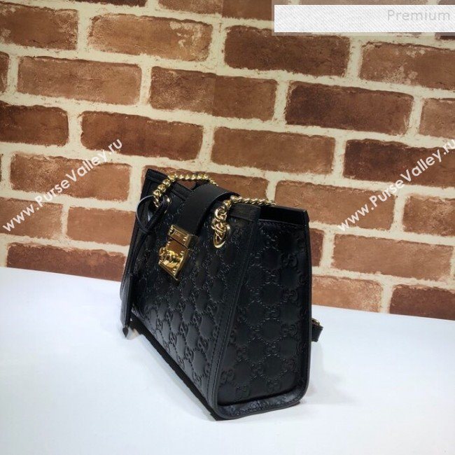 Gucci Padlock Signature Small Shoulder Bag 498156 Black 2019 (DLH-9102932)
