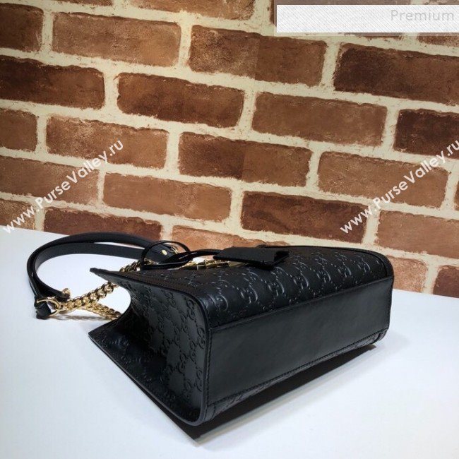 Gucci Padlock Signature Small Shoulder Bag 498156 Black 2019 (DLH-9102932)